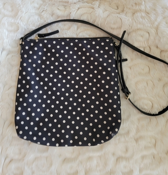 Kate Spade Black And White Polka Dot Nylon Crossbody Bag - Picture 3 of 16